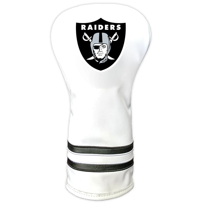 Las Vegas Raiders Vintage White Printed Driver Headcover