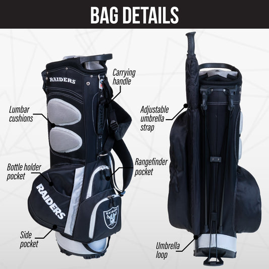 Las Vegas Raiders Fairway Stand Bag - Image 2 - Club Rehab