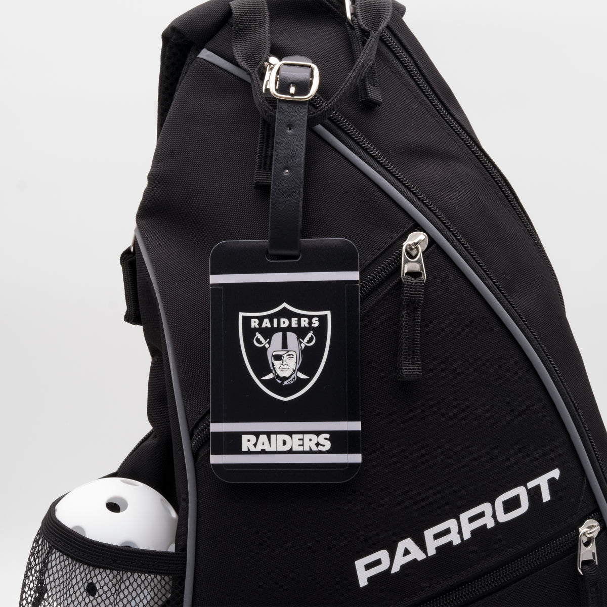 Las Vegas Raiders plastic golf bag tag by Team Golf, product photo 3