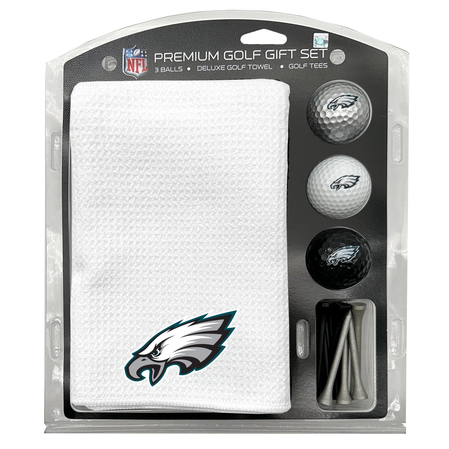 Philadelphia Eagles White Microfiber Towel Golf Gift Set - Club Rehab