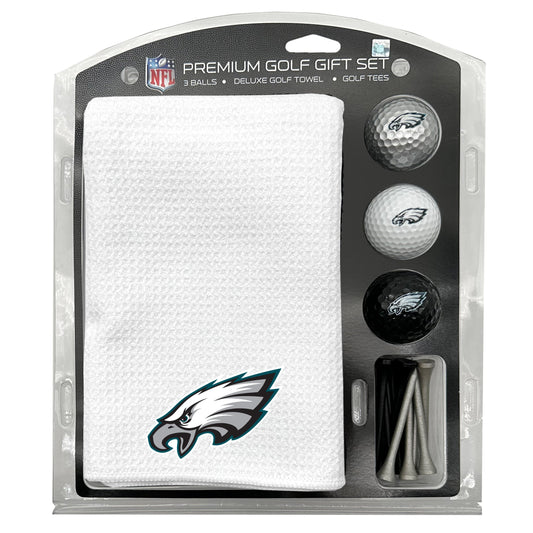 Philadelphia Eagles White Microfiber Towel Golf Gift Set - Club Rehab