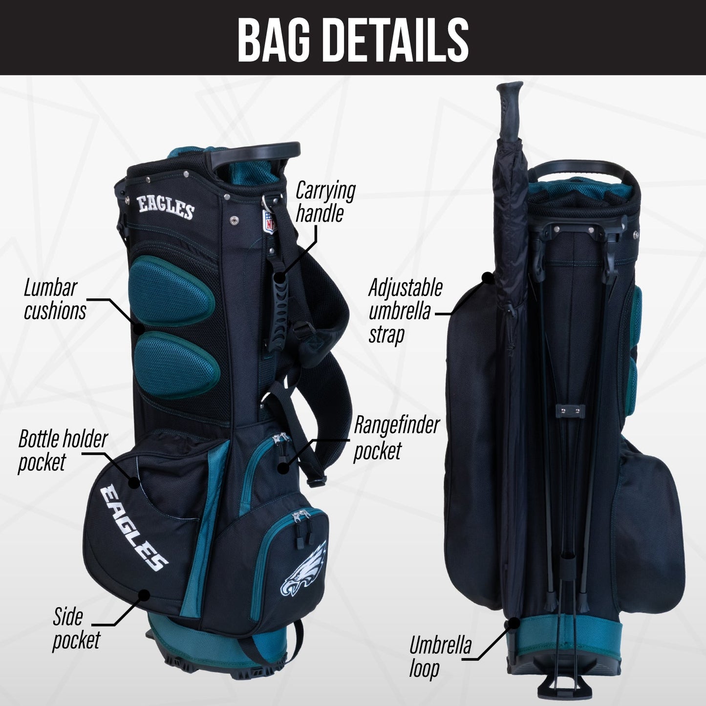 Philadelphia Eagles Fairway Stand Bag - Image 2 - Club Rehab