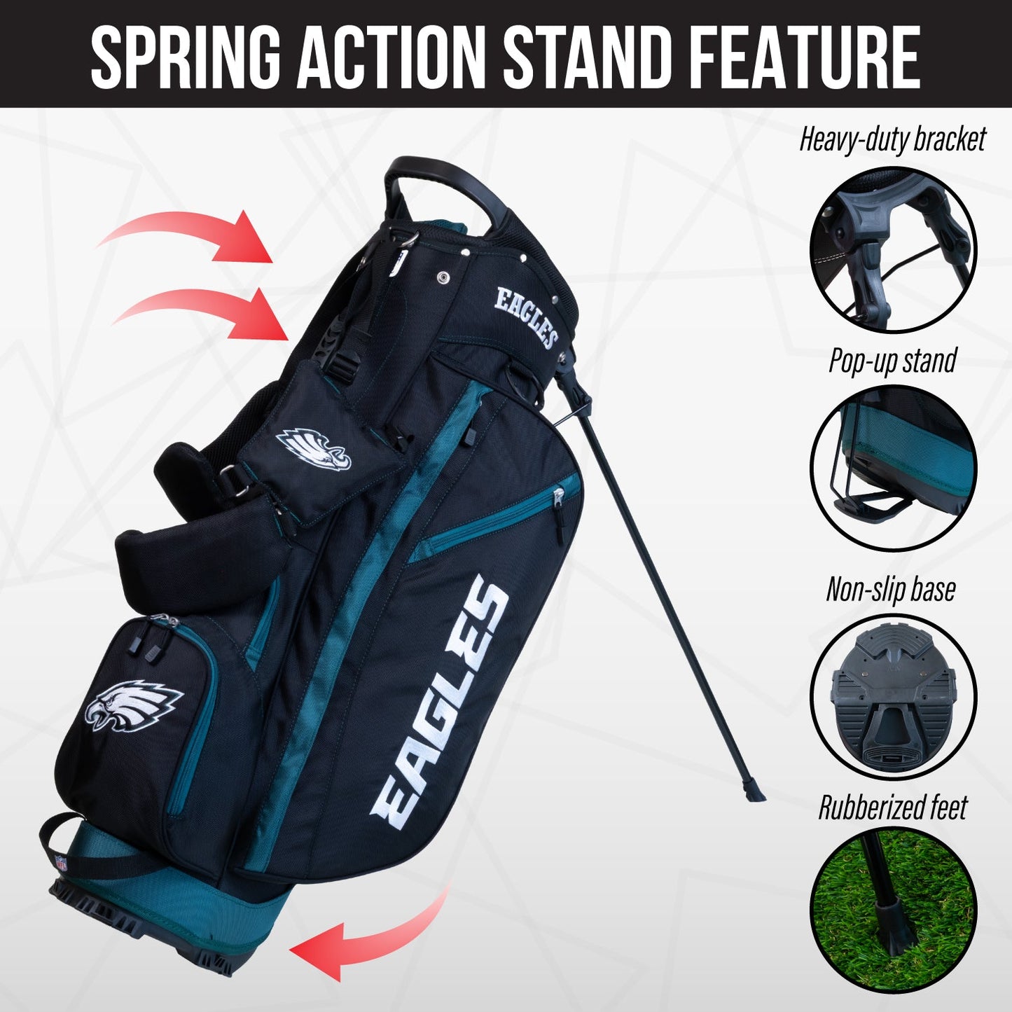 Philadelphia Eagles Fairway Stand Bag - Image 5 - Club Rehab