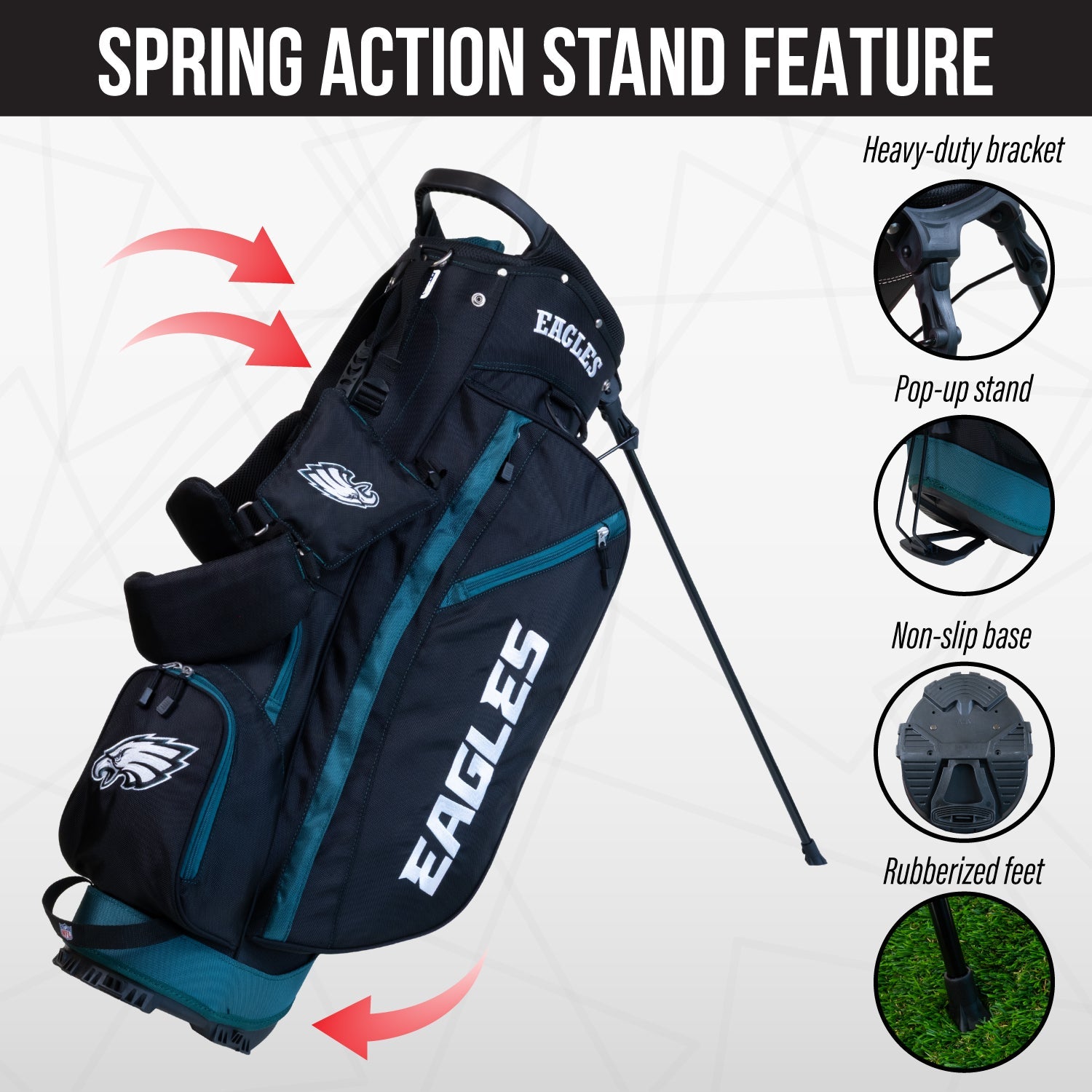 Philadelphia Eagles Fairway Stand Bag - Image 5 - Club Rehab