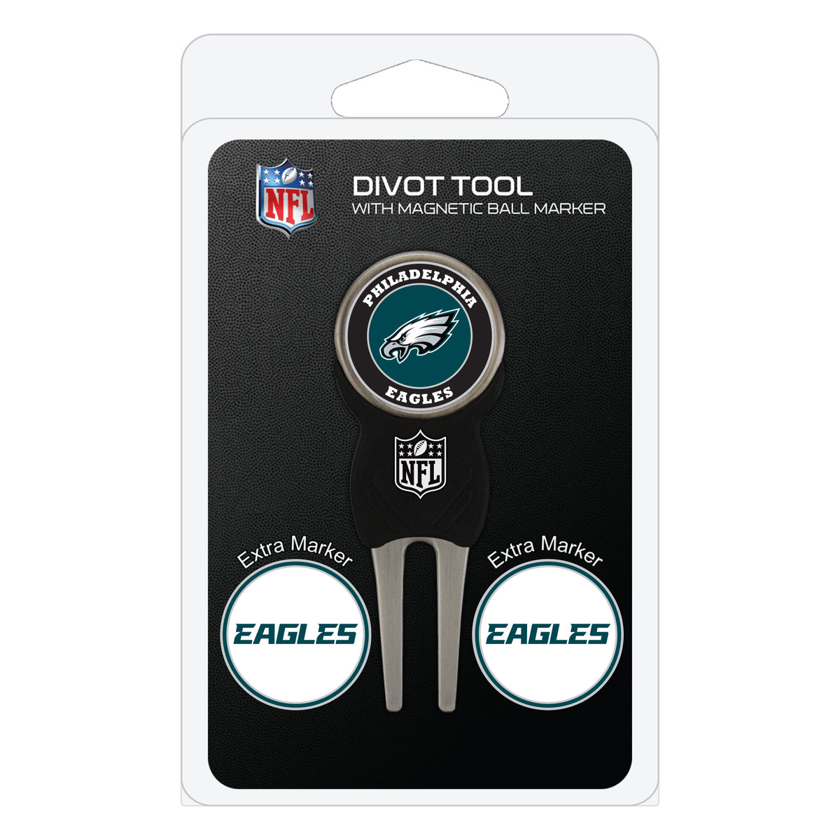 Philadelphia Eagles divot repair tool and three ball markers