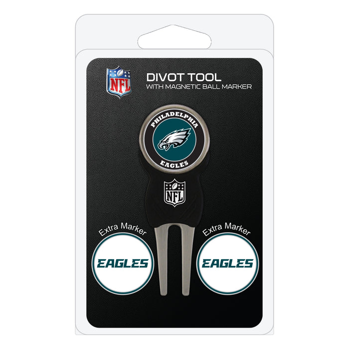 Philadelphia Eagles divot repair tool and three ball markers