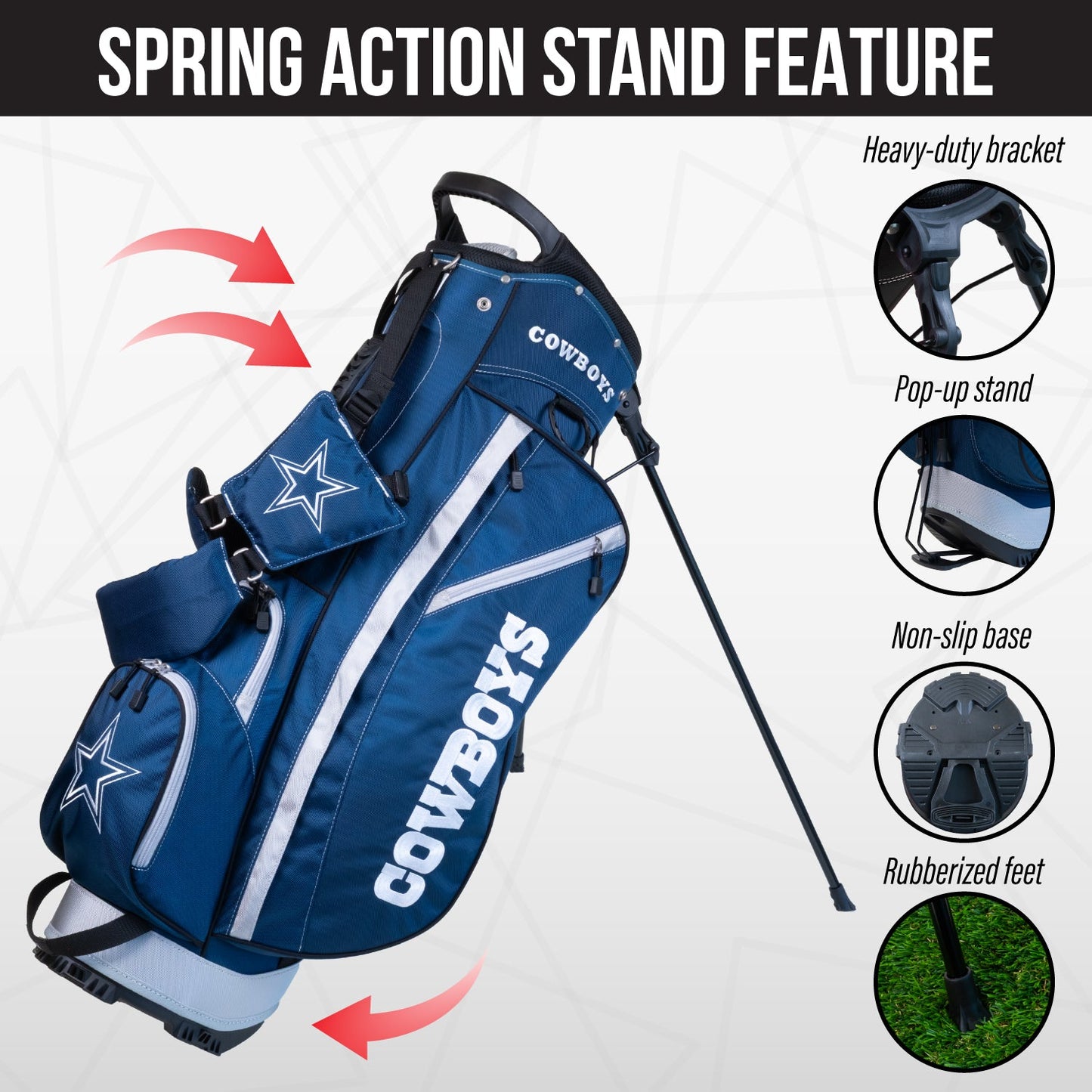Dallas Cowboys Fairway Stand Bag - Image 5 - Club Rehab