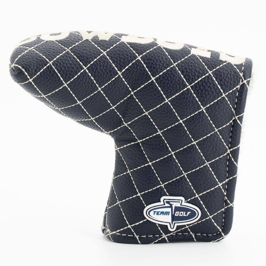 Dallas Cowboys solid quilted blade putter cover, back view