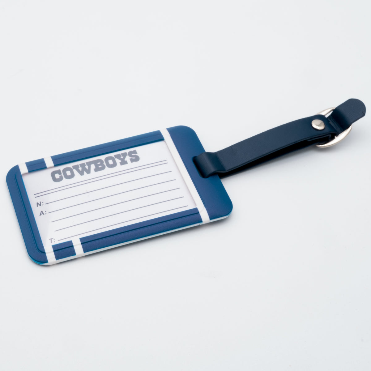 Dallas Cowboys plastic golf bag tag by Team Golf, product photo 2