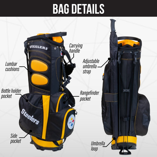 Pittsburgh Steelers Fairway Stand Bag - Image 2 - Club Rehab