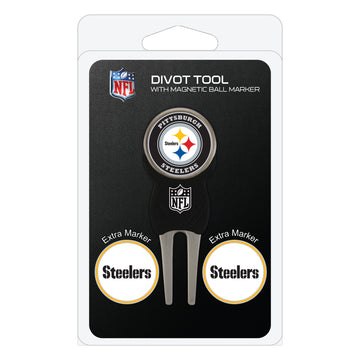 Pittsburgh Steelers Divot Tool + 3 Ball Markers