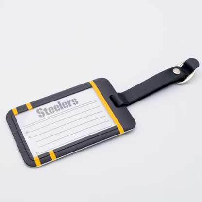 Pittsburgh Steelers plastic golf bag tag by Team Golf, product photo 2