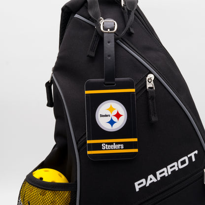 Pittsburgh Steelers plastic golf bag tag by Team Golf, product photo 3