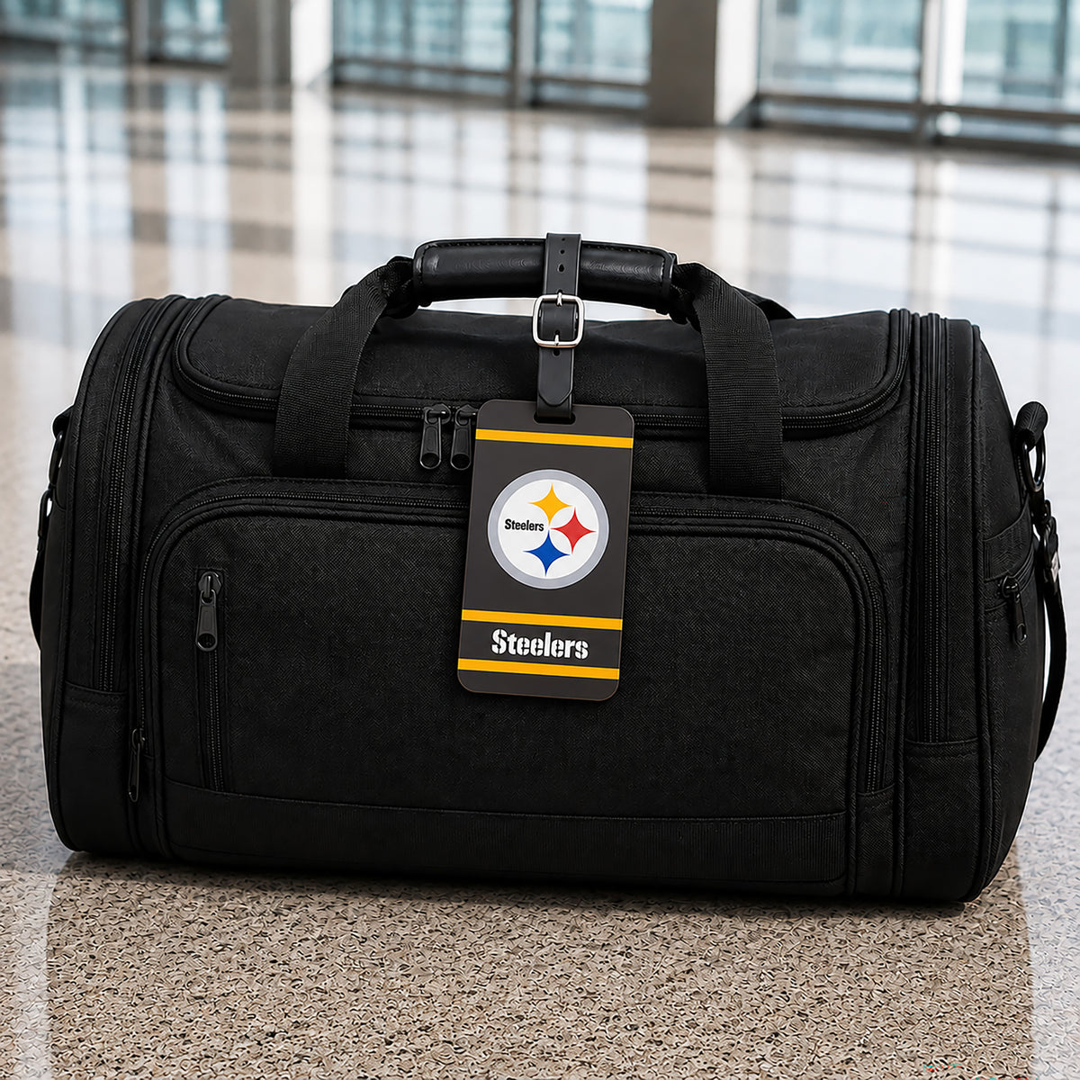 Pittsburgh Steelers plastic golf bag tag by Team Golf, product photo 5