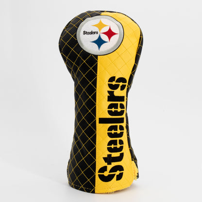 Pittsburgh Steelers Split Driver quilted headcover, front view