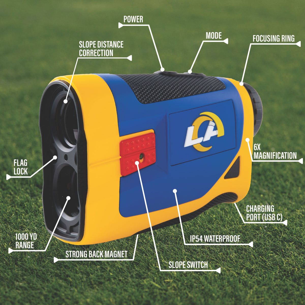 Los Angeles Rams Foresight golf rangefinder by Team Golf, view 6