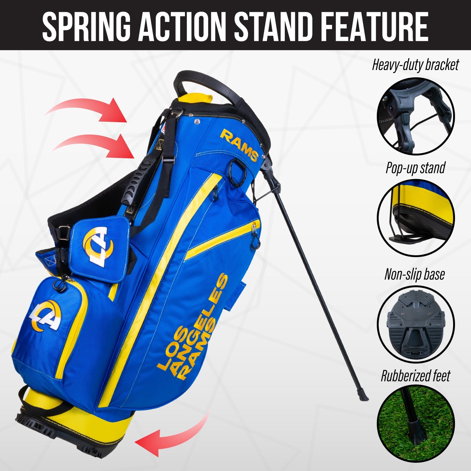 Los Angeles Rams Fairway Stand Bag Fairway Stand Bag - Image 5 - Club Rehab