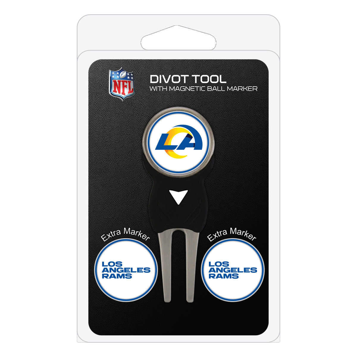 Los Angeles Rams divot repair tool and three ball markers
