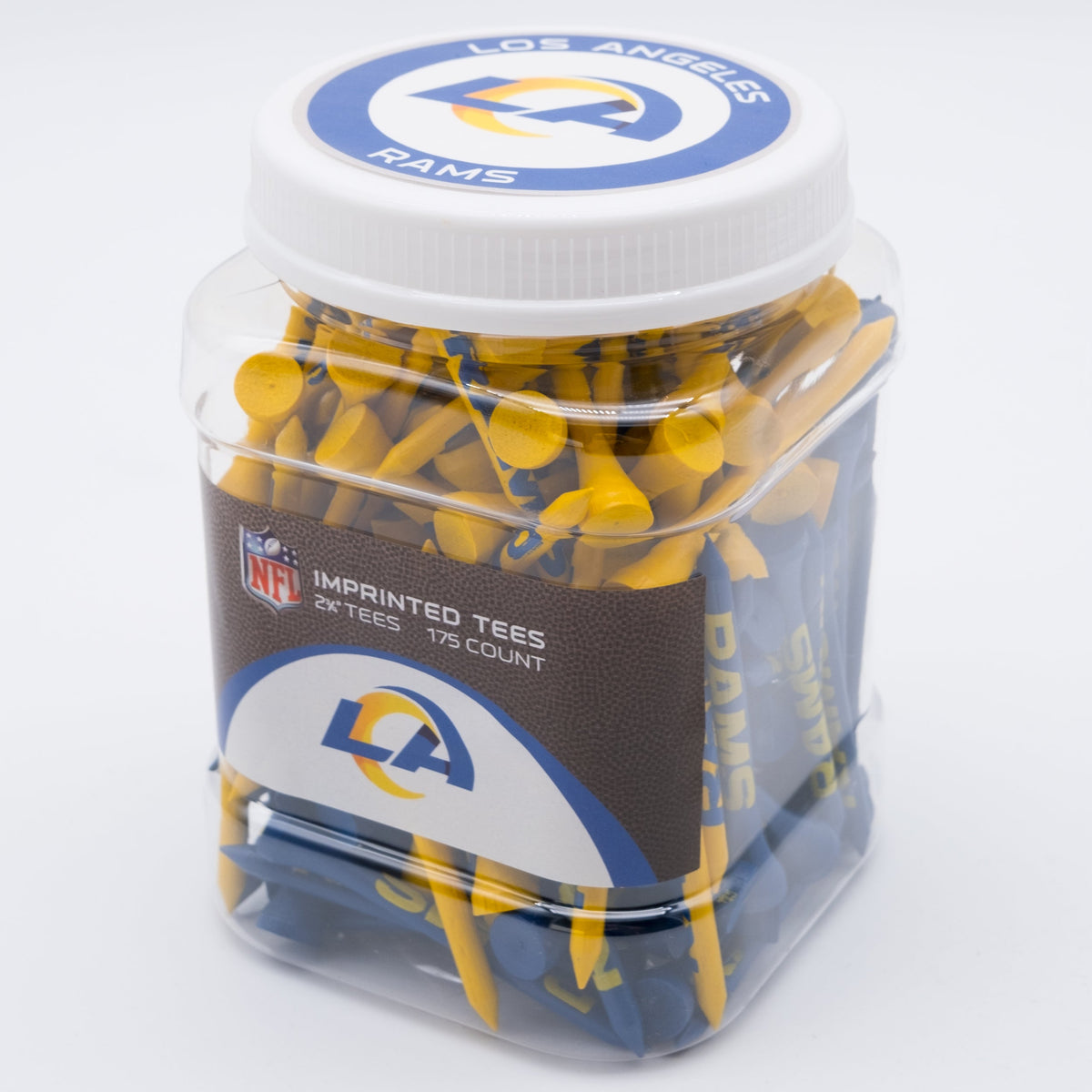 Los Angeles Rams 175-count golf tee jar with team-imprinted tees
