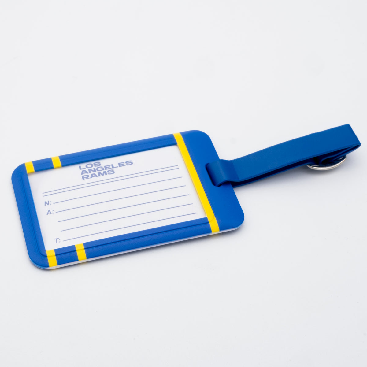 Los Angeles Rams plastic golf bag tag by Team Golf, product photo 2