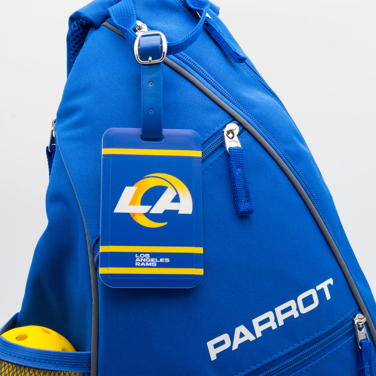 Los Angeles Rams plastic golf bag tag by Team Golf, product photo 3