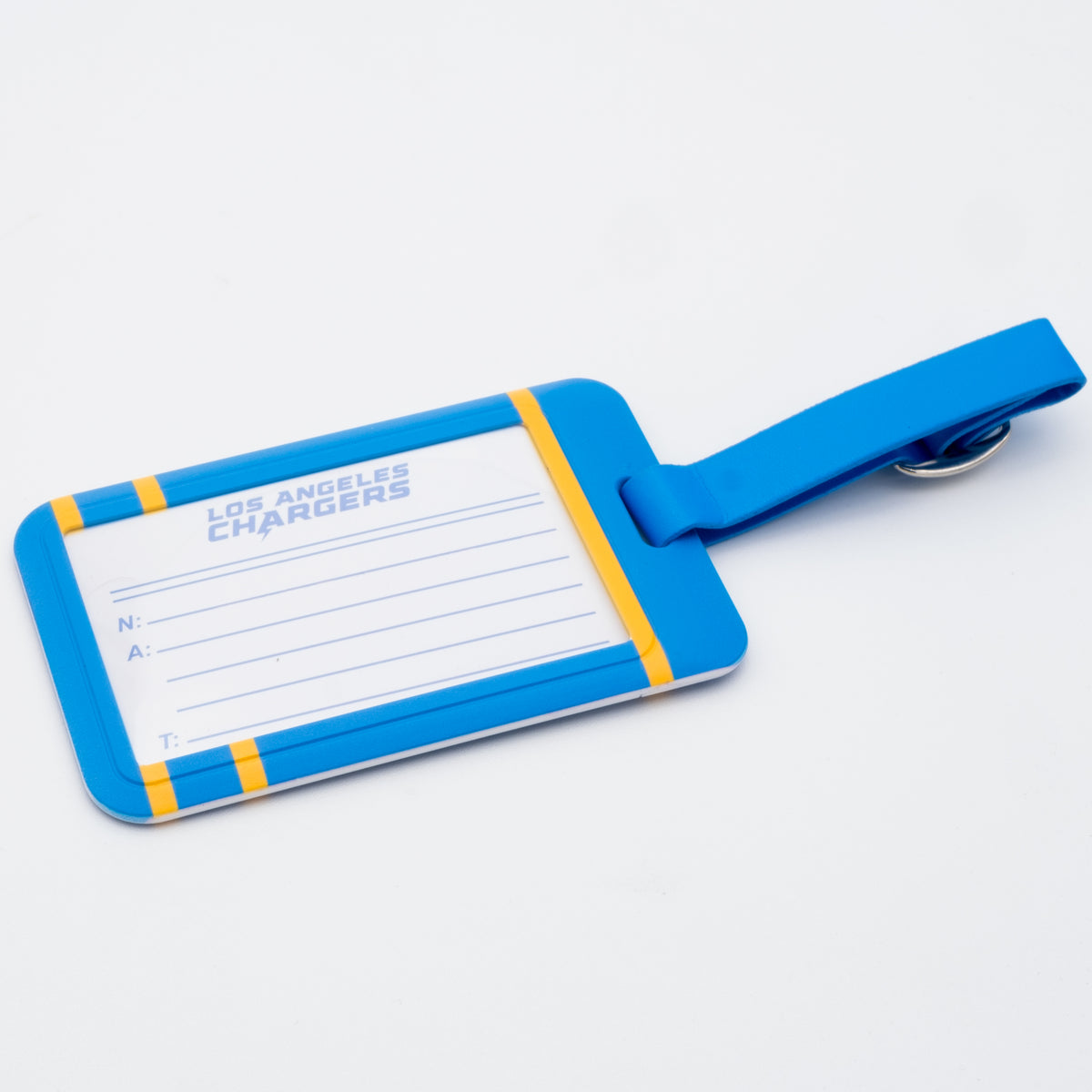 Los Angeles Chargers plastic golf bag tag by Team Golf, product photo 2