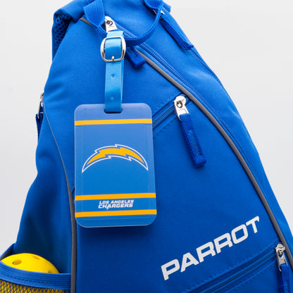 Los Angeles Chargers plastic golf bag tag by Team Golf, product photo 3