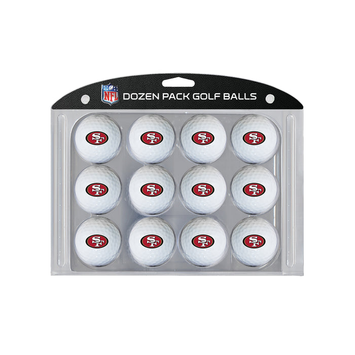 San Francisco 49ers logo golf balls, 12 pack