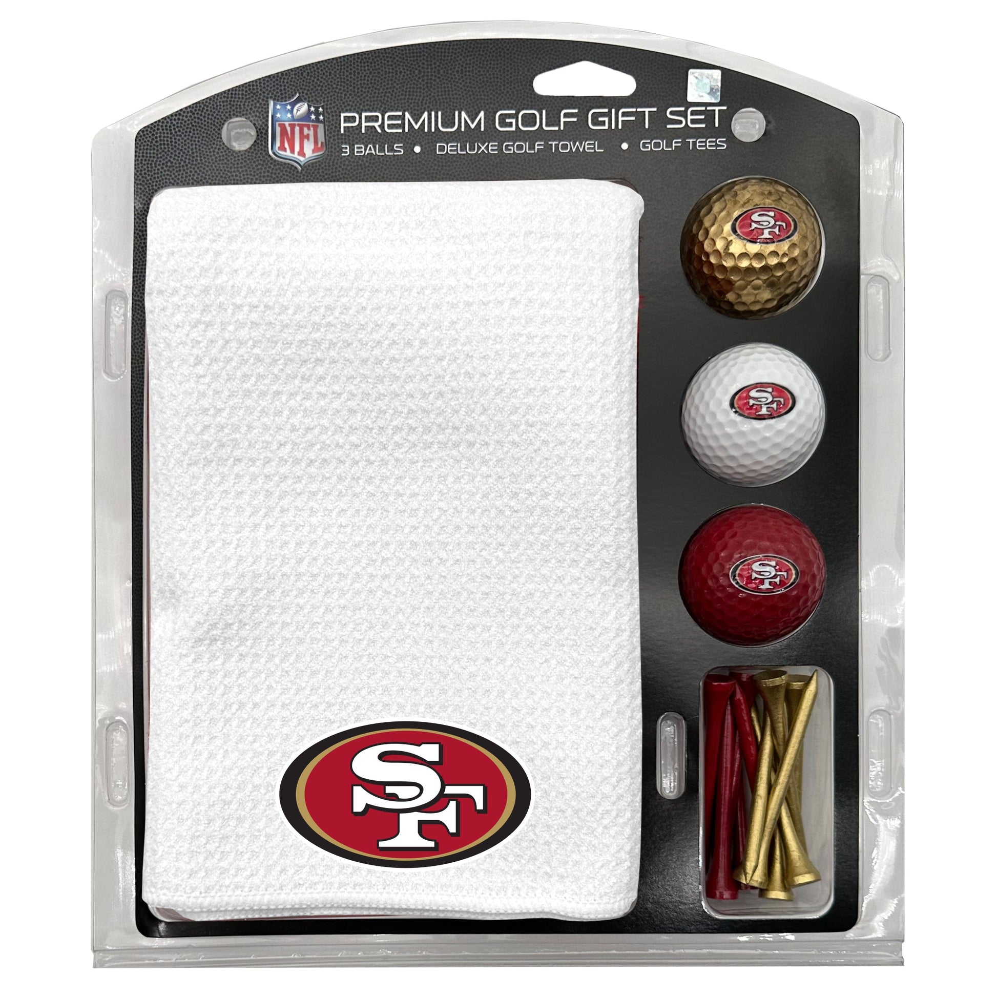 San Francisco 49ers White Microfiber Towel Golf Gift Set - Club Rehab