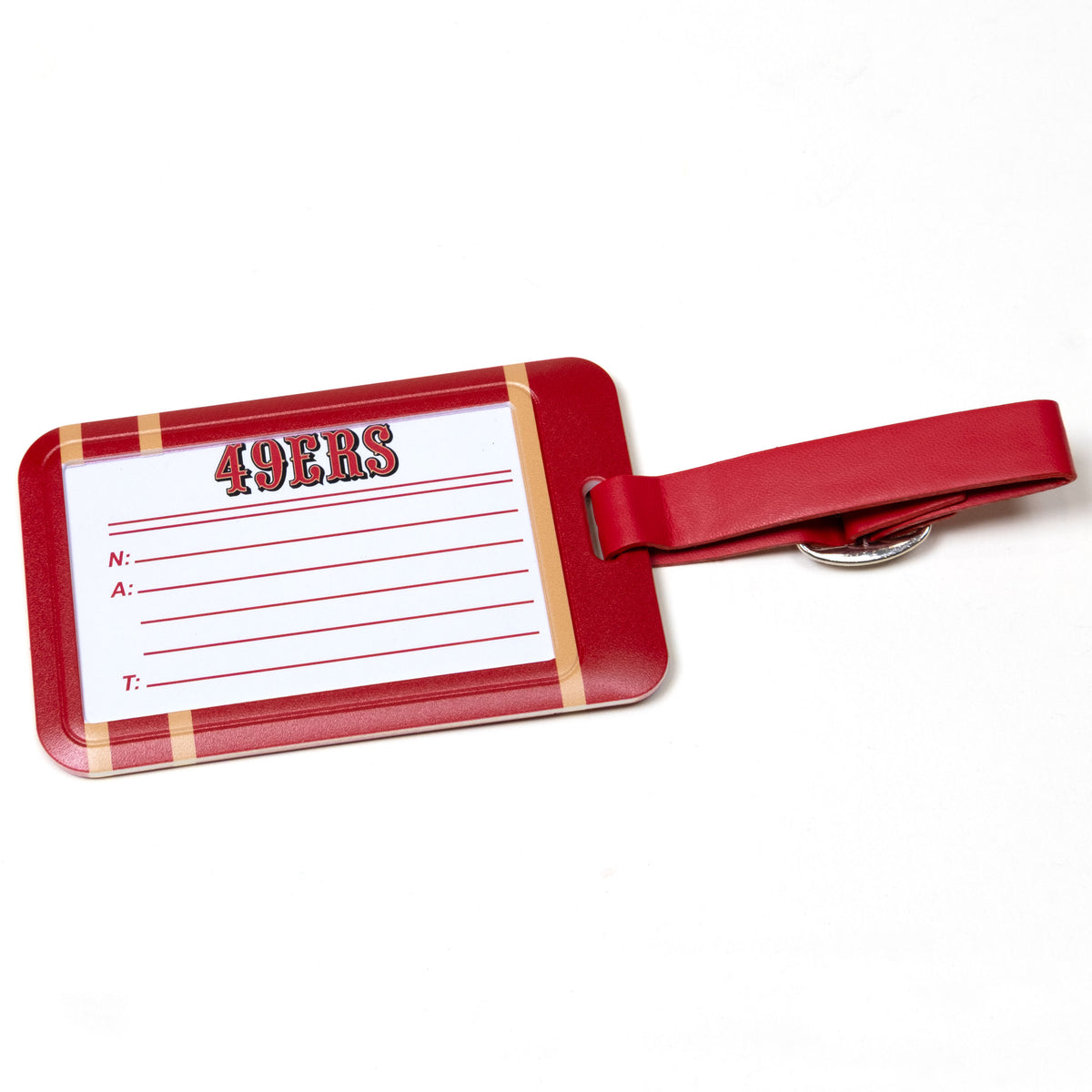 San Francisco 49ers plastic golf bag tag by Team Golf, product photo 2