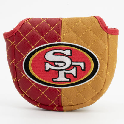 San Francisco 49ers Split Mallet Putter quilted headcover, front view