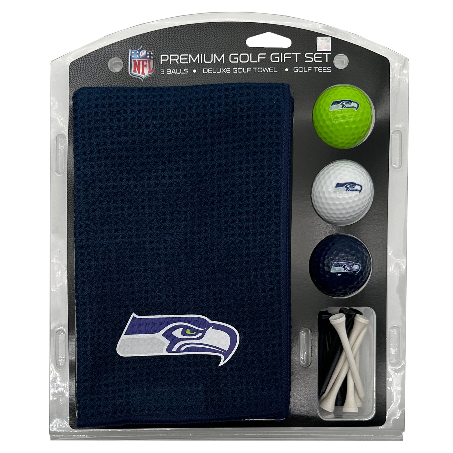 Seattle Seahawks Microfiber Towel Golf Gift Set - Club Rehab