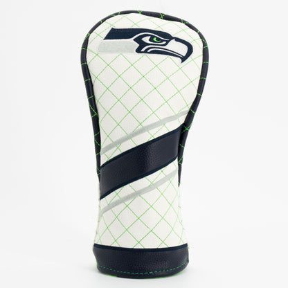 Seattle Seahawks Striped Fairway quilted headcover, front view