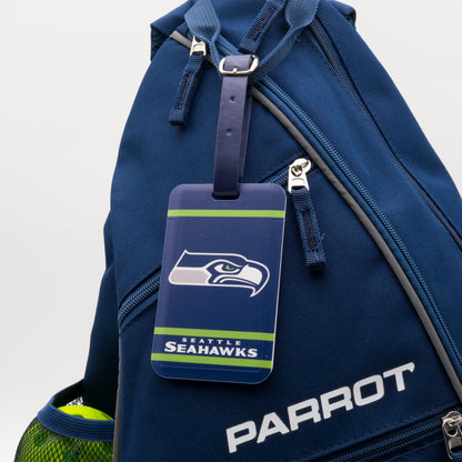 Seattle Seahawks plastic golf bag tag by Team Golf, product photo 3