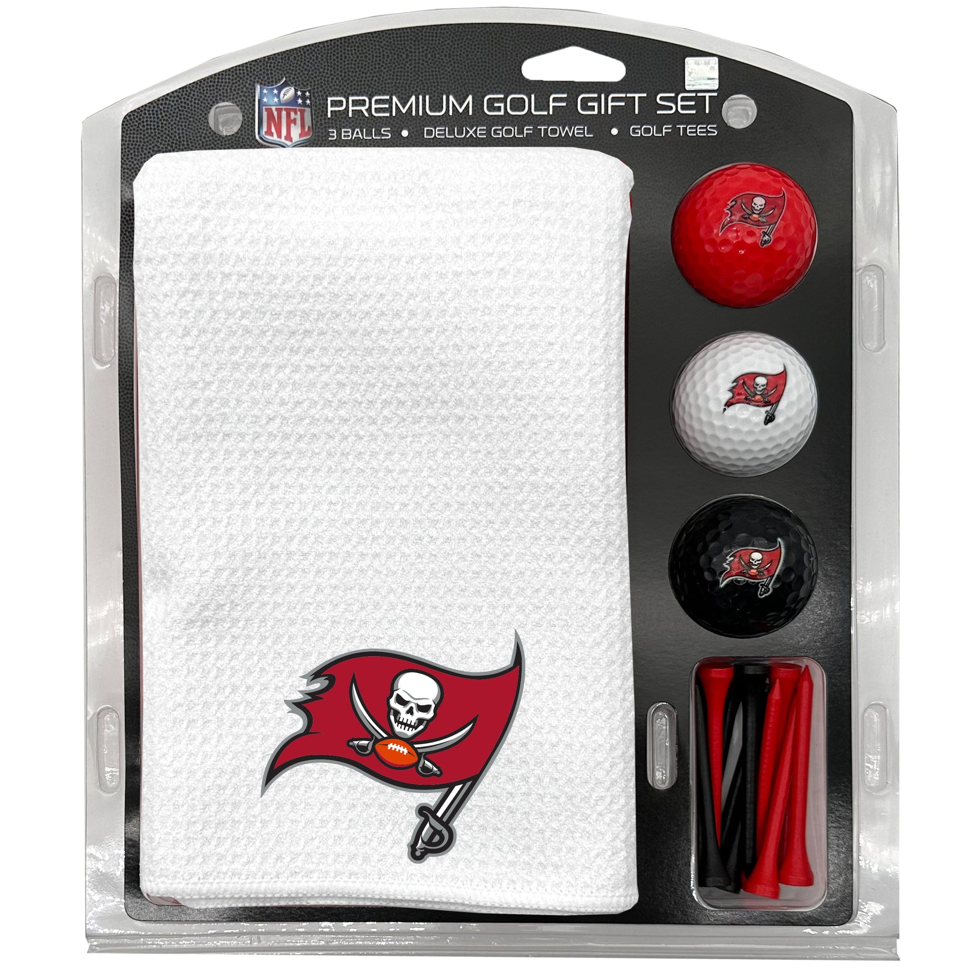 Tampa Bay Buccaneers White Microfiber Towel Golf Gift Set - Club Rehab