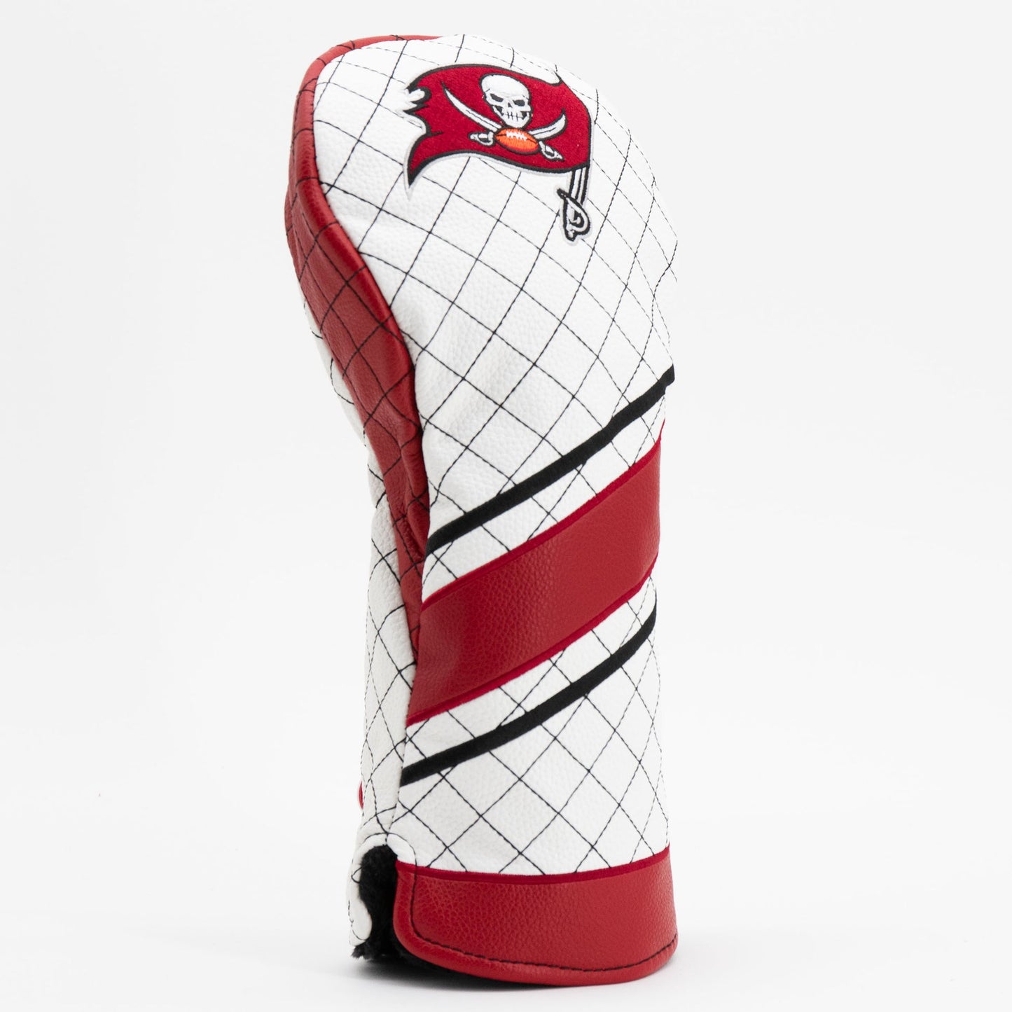 Golf club head cover with Tampa Bay Buccaneers logo on a white background