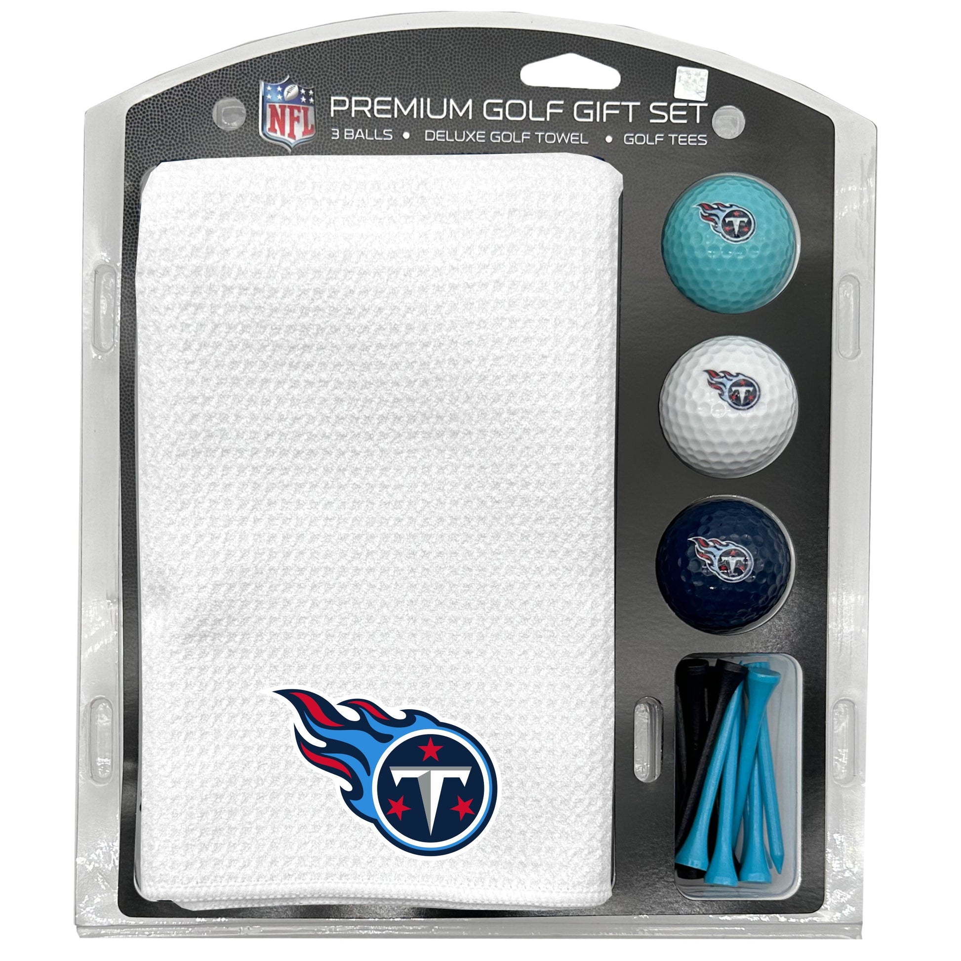 Tennessee Titans White Microfiber Towel Golf Gift Set - Club Rehab