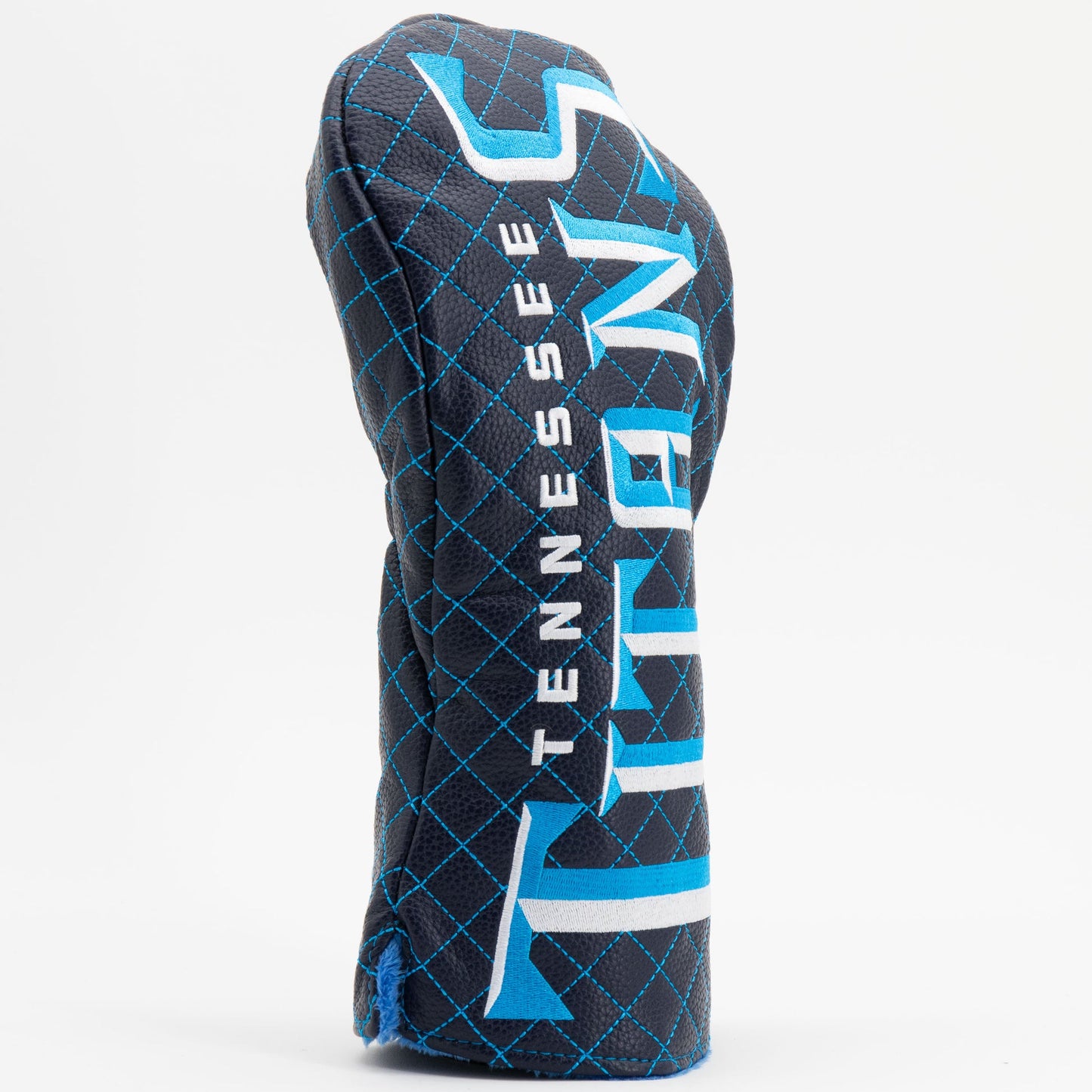 Golf club head cover with 'Tennessee Titans' branding on a white background