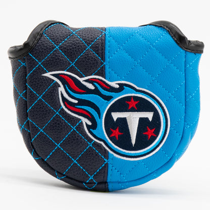 Tennessee Titans Split Mallet Putter quilted headcover, front view