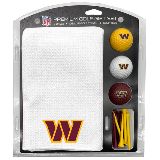 Washington Commanders White Microfiber Towel Golf Gift Set - Club Rehab