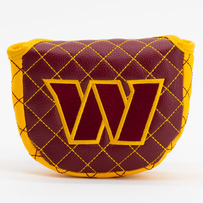 Washington Commanders Solid Mallet Putter quilted headcover, front view