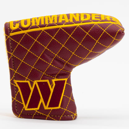 Washington Commanders Solid Blade Putter quilted headcover, front view