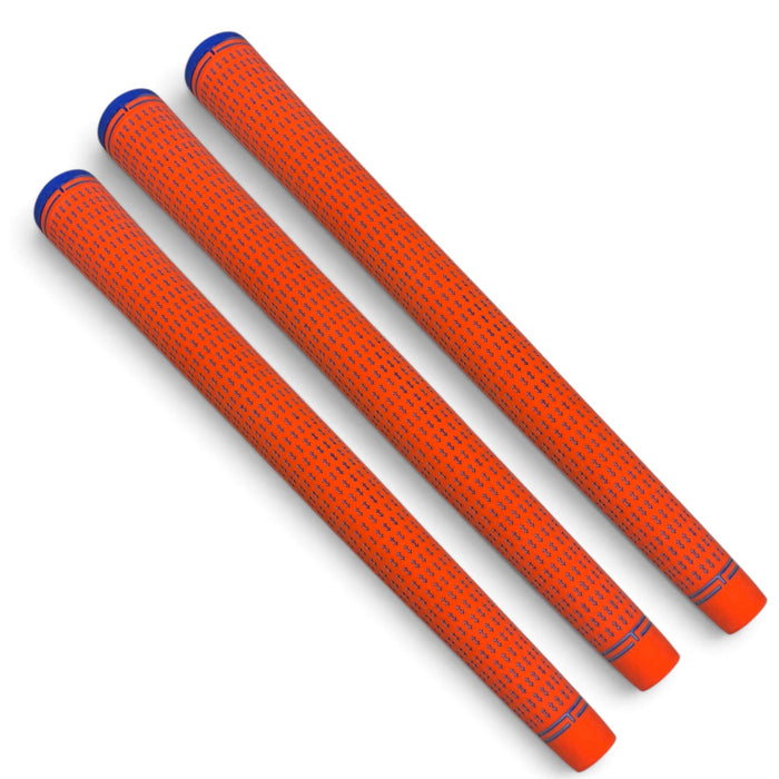 360 Golf Grips | 3 Pack Orange/Blue | Standard, Mid, Jumbo | High-Traction Rubber Grip - Standard - Club Rehab
