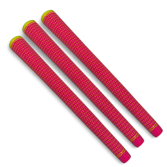 360 Golf Grips | 3 Pack Pink/Yellow | Standard, Mid, Jumbo | High-Traction Rubber Grip - Standard - Club Rehab