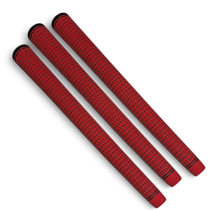 360 Golf Grips | 3 Pack Red/Black | Standard, Mid, Jumbo | High-Traction Rubber Grip - Standard - Club Rehab