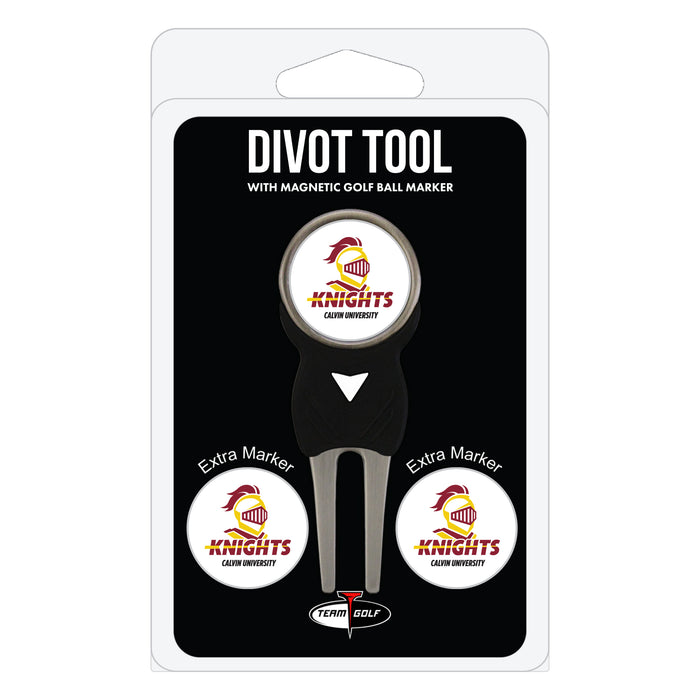 Calvin Knights divot repair tool and three ball markers