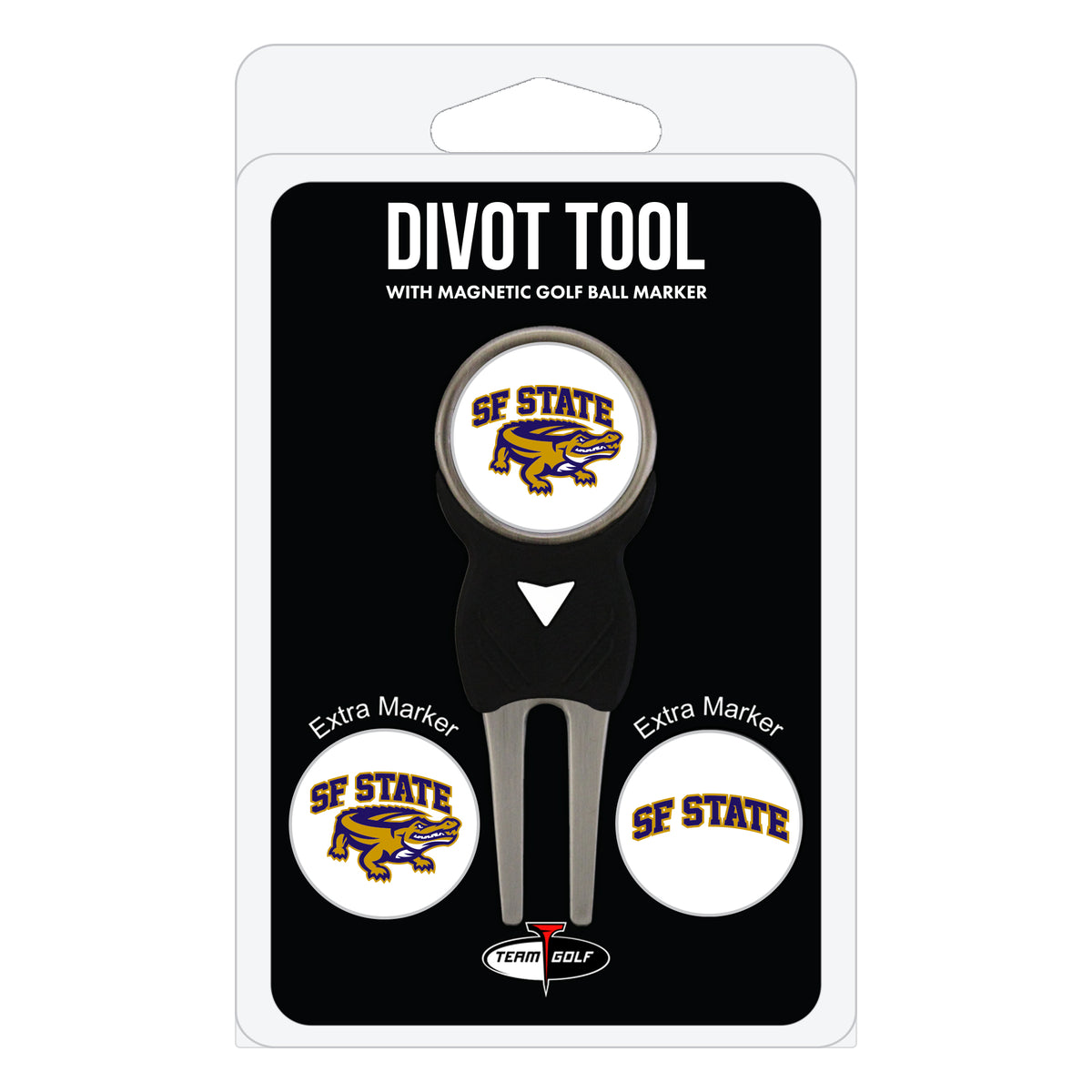 San Francisco State Gators divot repair tool and three ball markers