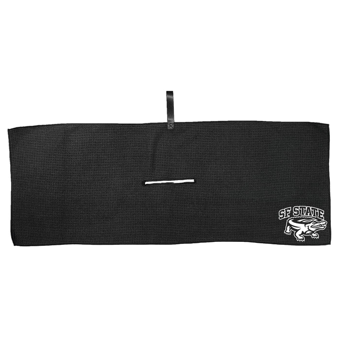 San Francisco State Gators 16 x 40 microfiber golf towel with team logo