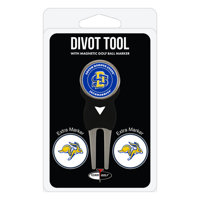 South Dakota State Jackrabbits divot repair tool and three ball markers