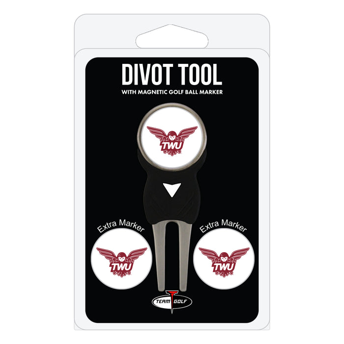 Texas Woman’s Pioneers divot repair tool and three ball markers